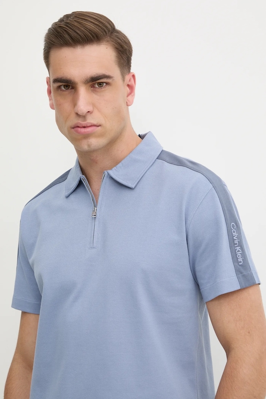 

Хлопковая поло Calvin Klein Jeans, синий
