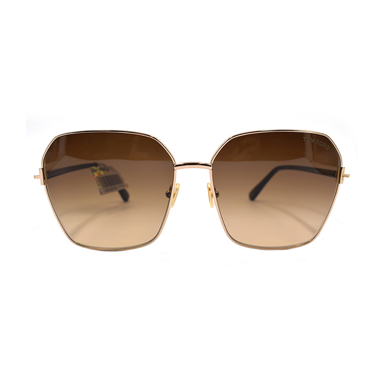 TOM FORD Квадратные солнцезащитные очки TF Plate Frame для женщин, Gold — фото 2