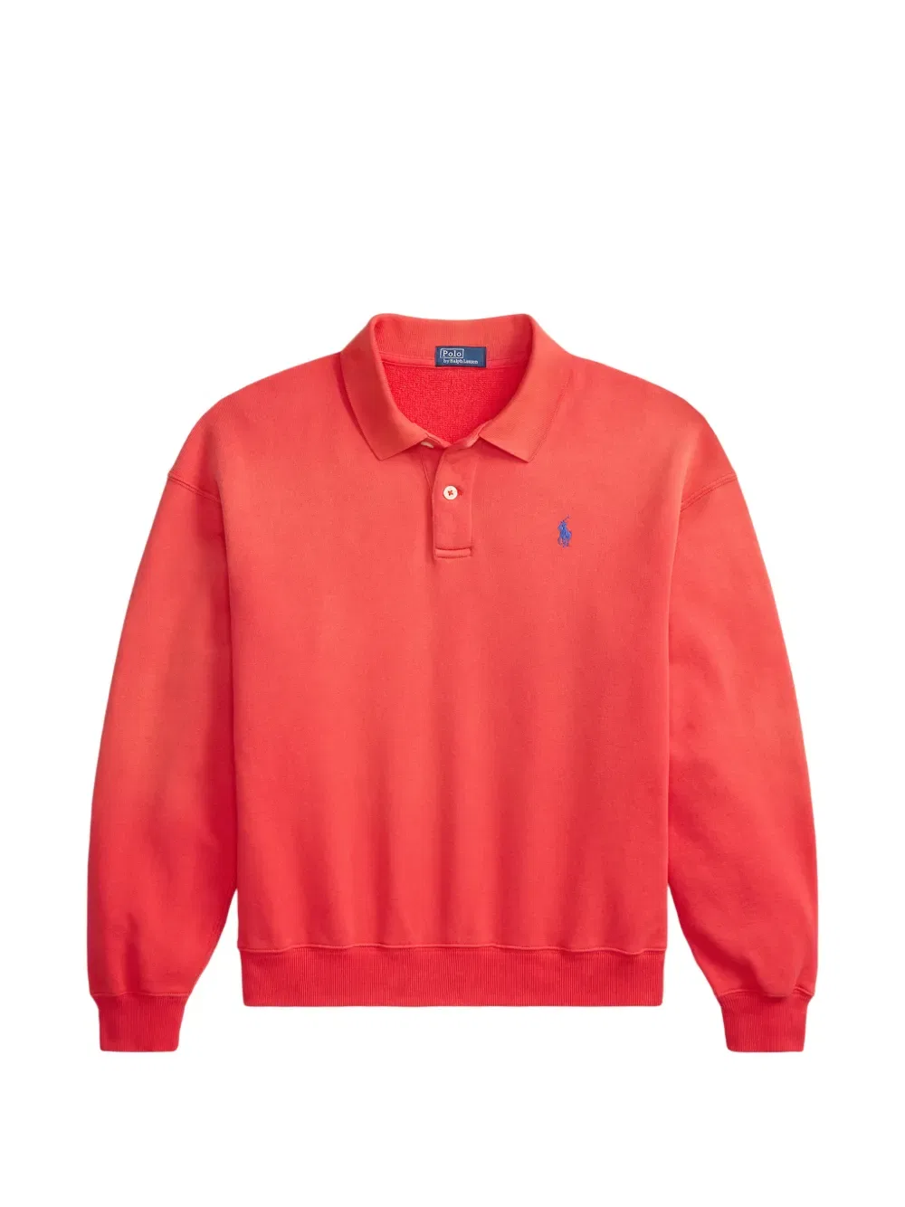 Рубашка-поло с длинными рукавами и вышитым логотипом Polo Ralph Lauren, красный