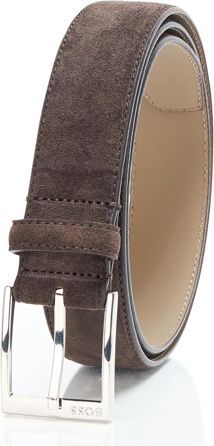 

BOSS мужской ремень Elloy из замши и кожи, Cappuccino Brown