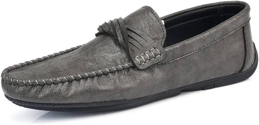 Лоферы кожаные Men's Loafers, Серый PUGHGAETZF