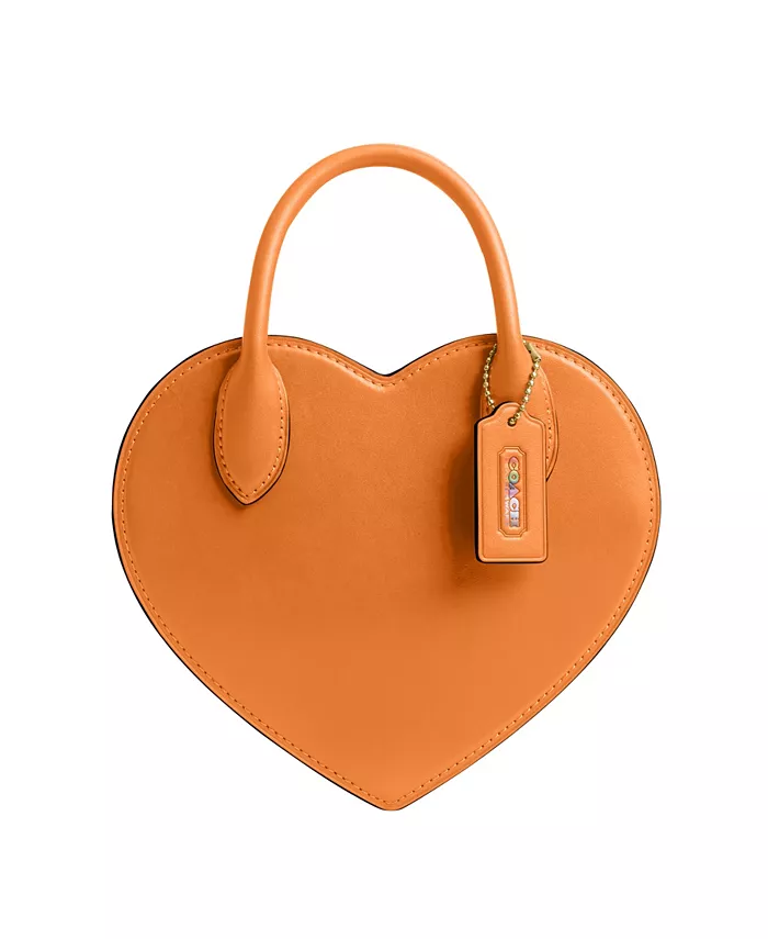 

Мини-сумка через плечо в форме сердца COACH, оранжевый