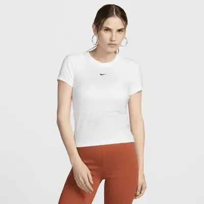 Футболка Nike Sportswear Chill Knit, белый/черный