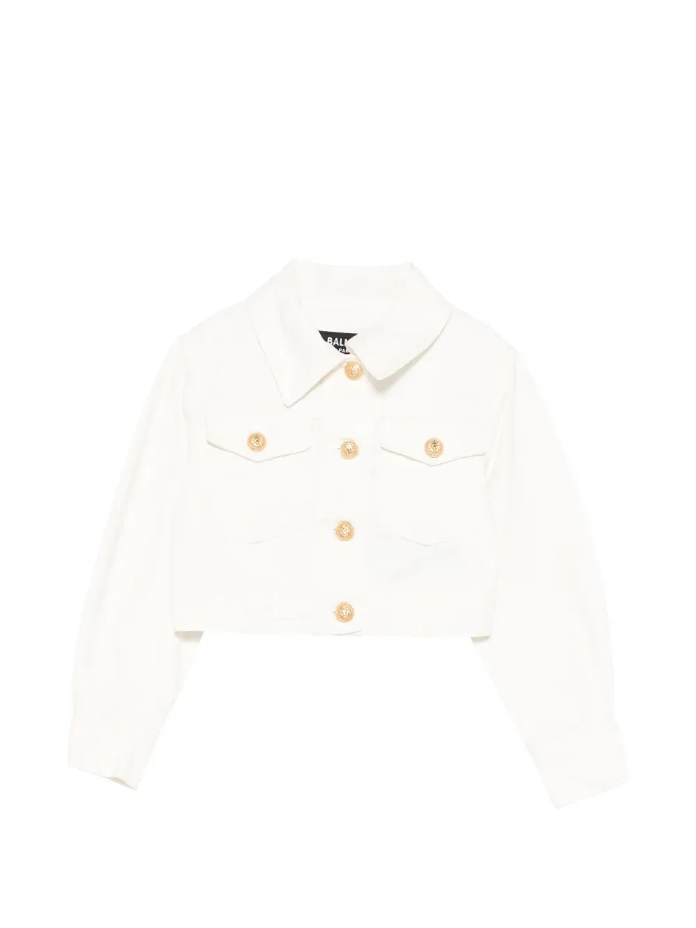Пиджак с карманом и пуговицами Balmain Kids, белый