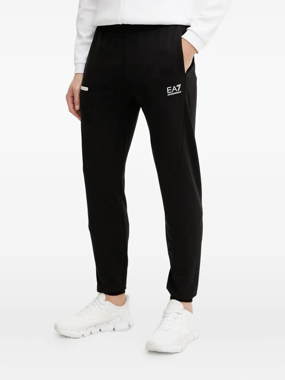 

Брюки Logo-print zip-up sweatshirt Ea7 Emporio Armani, белый