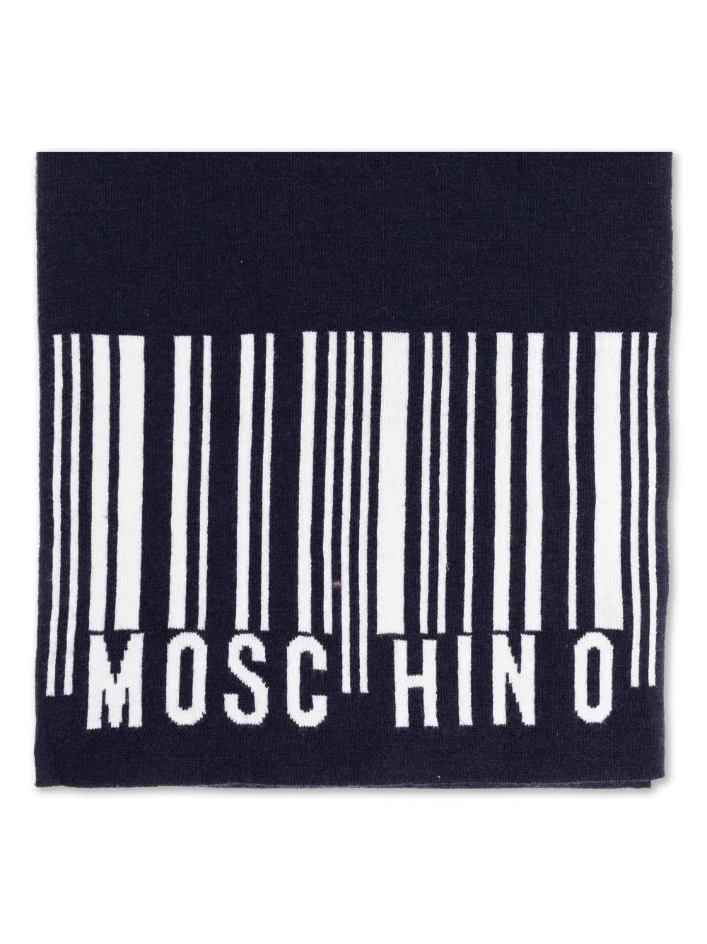 

Шерстяной шарф с логотипом Moschino, черный
