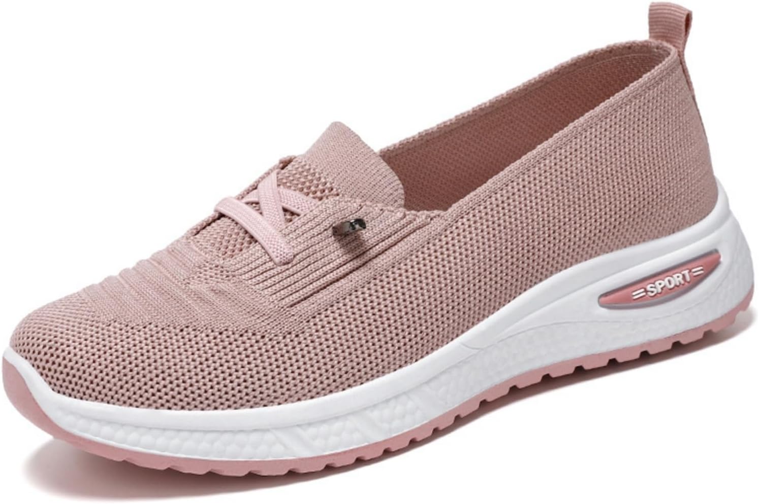 

Женские ортопедические прогулочные кроссовки, дышащая сетка, вязаные, низкие, легкие, широкие, с мягкой подошвой, поддержкой свода, противоскользящие, с удобным входом, комфортные кроссовки Mmoneyake, розовый