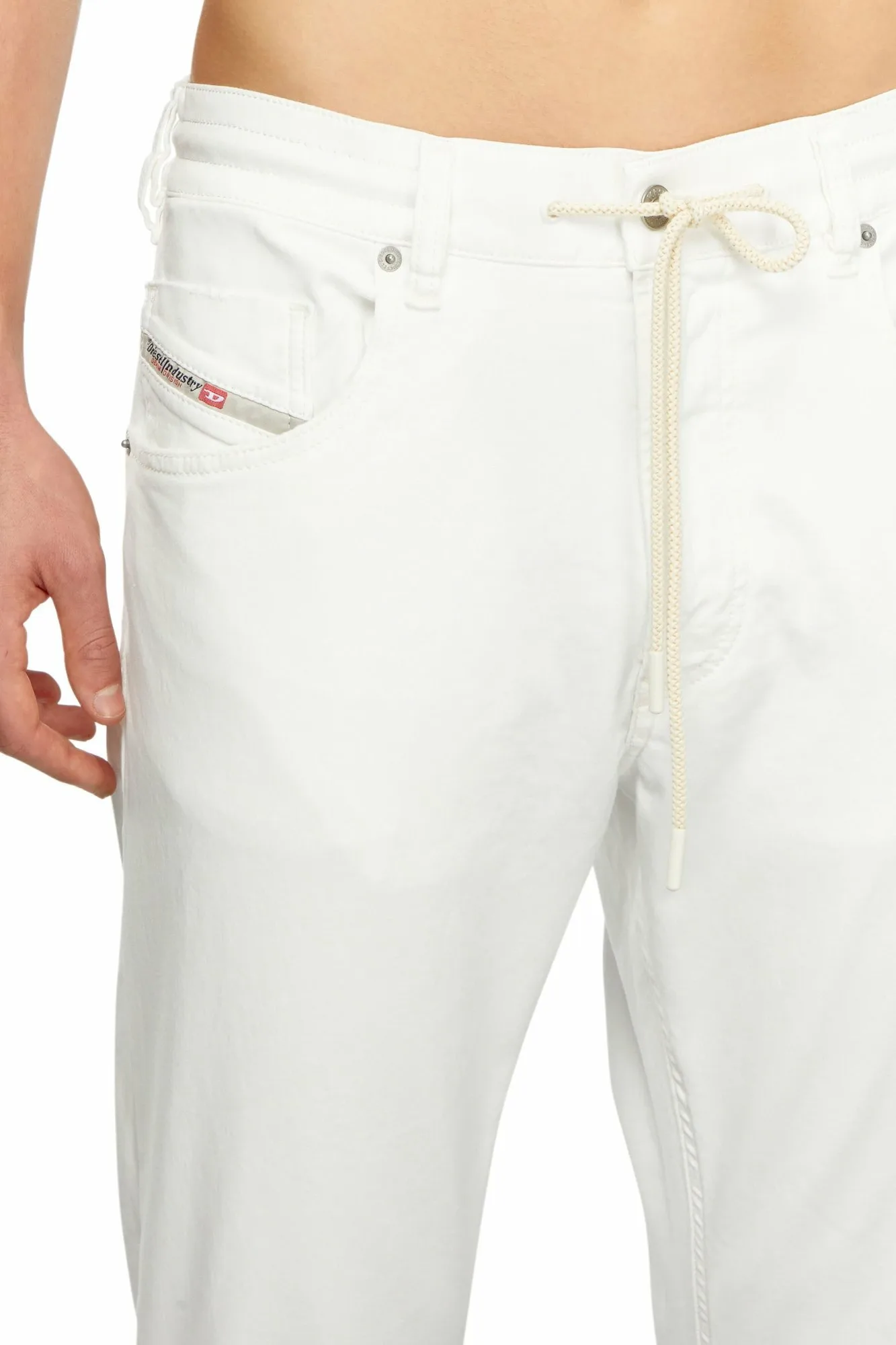 Мужские зауженные джинсы 2032 D-KROOLEY-B JOGG Diesel, white — фото 3