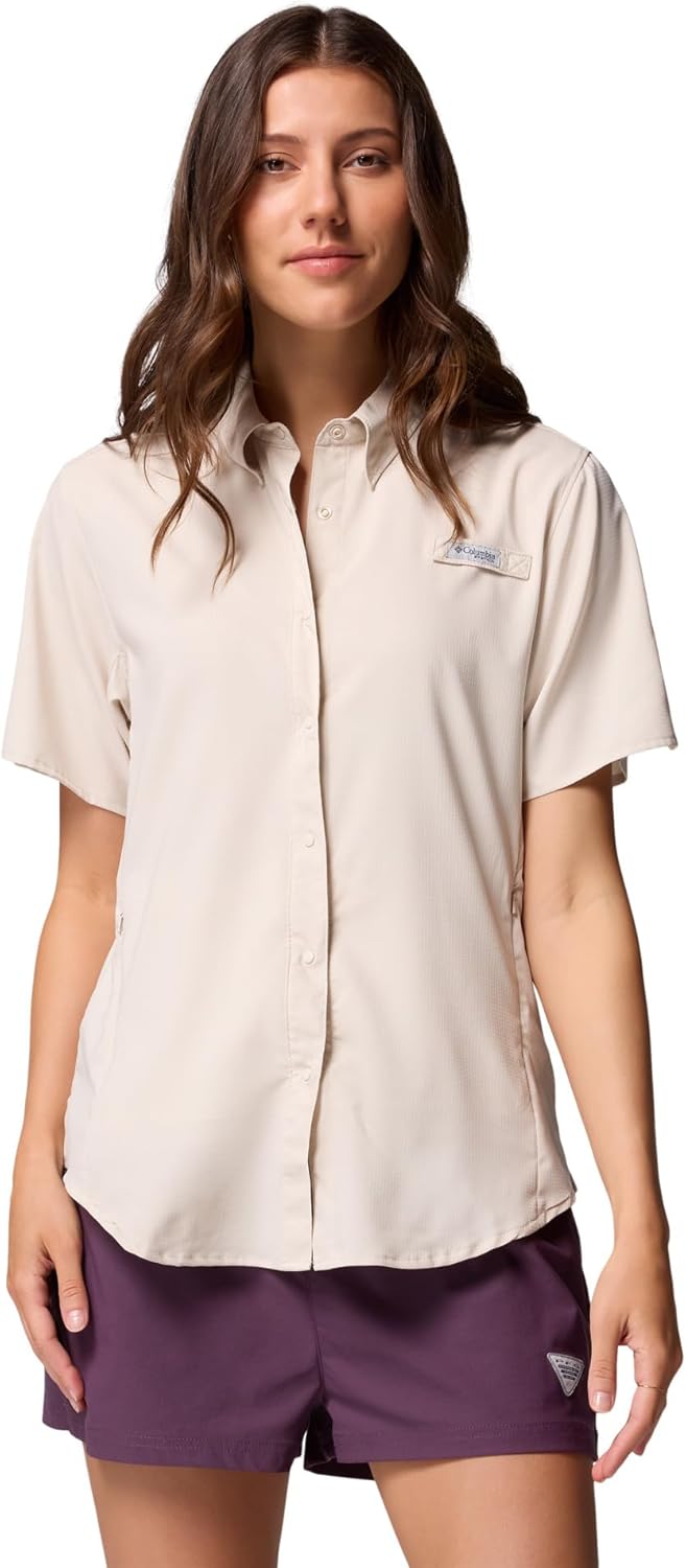 

Columbia Women's PFG Tamiami II рубашка с коротким рукавом, Dark Stone