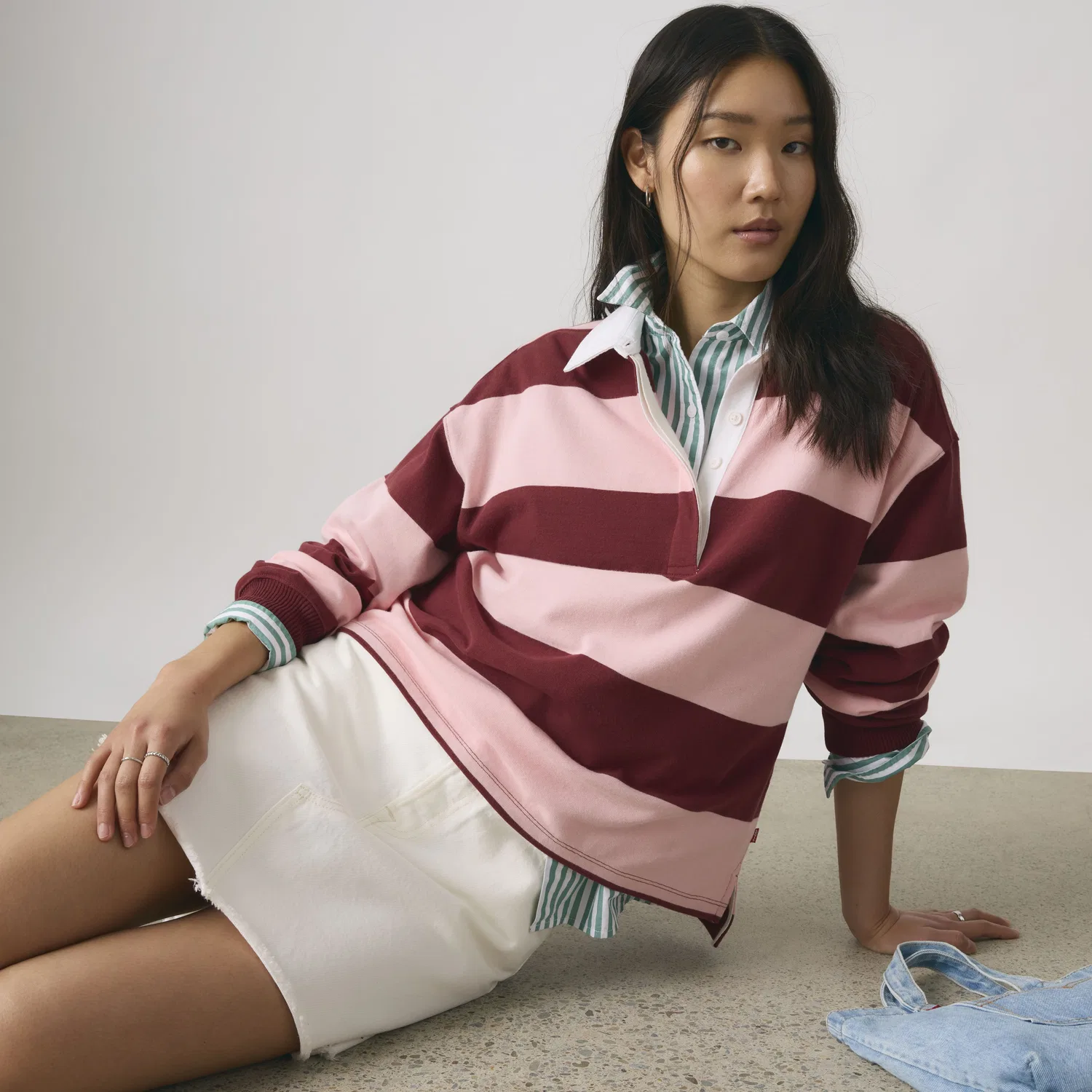 Деконструированная юбка Levi's, White — фото 2