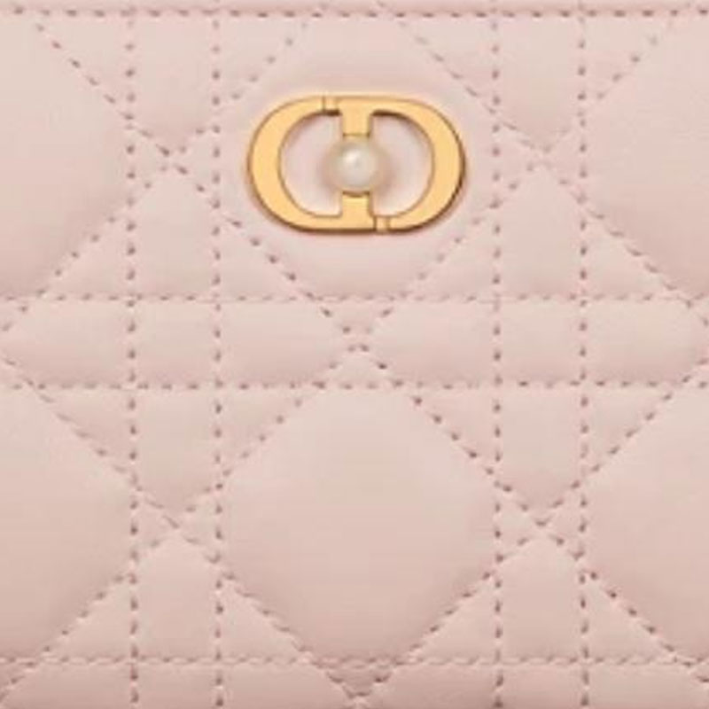 Dior Кошелек Jolie из овечьей кожи, женский, светло-розовый — фото 4