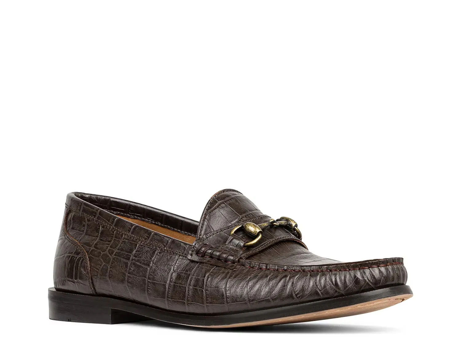 

Nickolas Лоферы Donald J. Pliner, Dark Brown Croc Print Leather