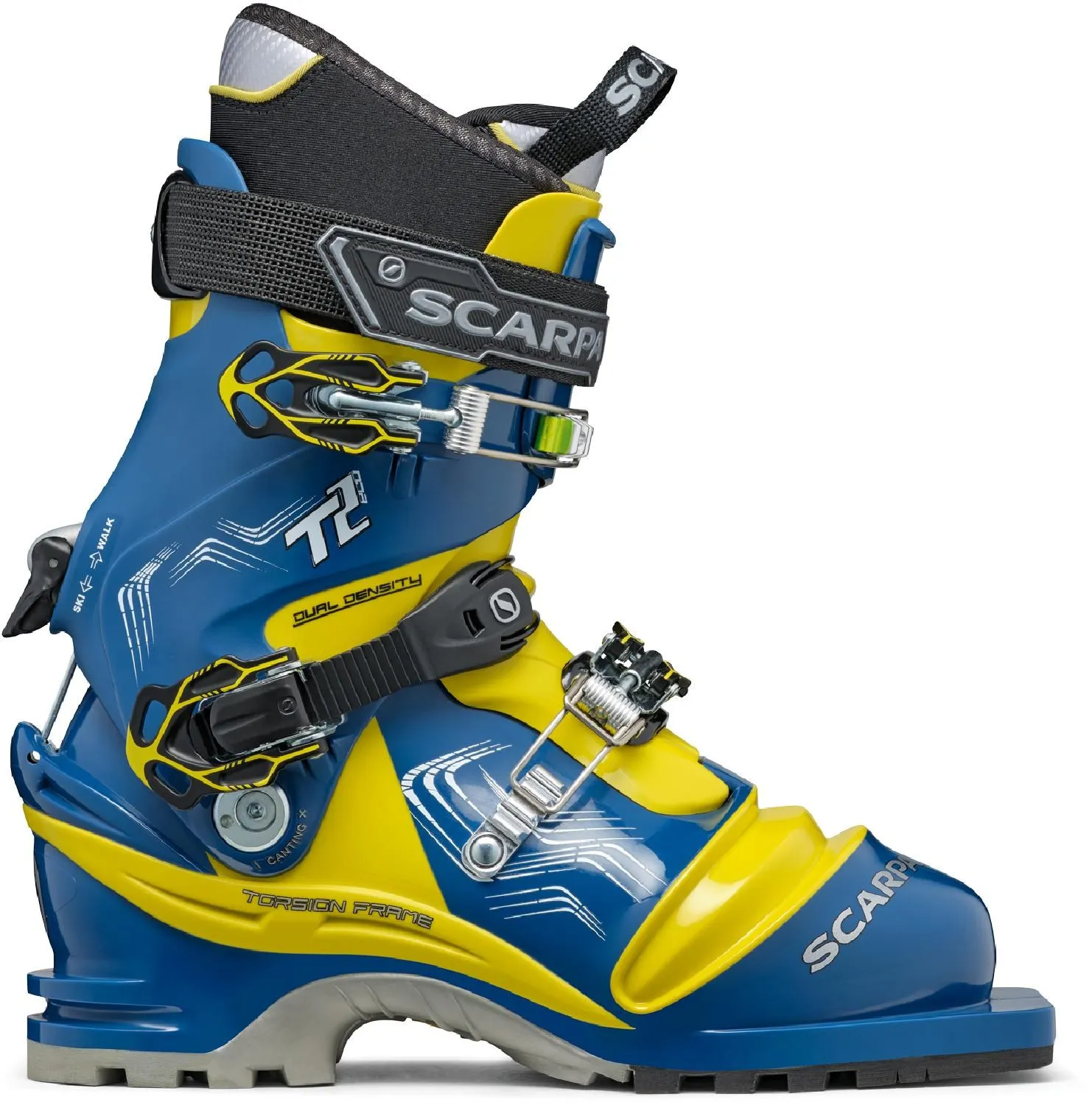 

Экологичные горнолыжные ботинки для телемарка мужские Scarpa, True Blue/Acid Green