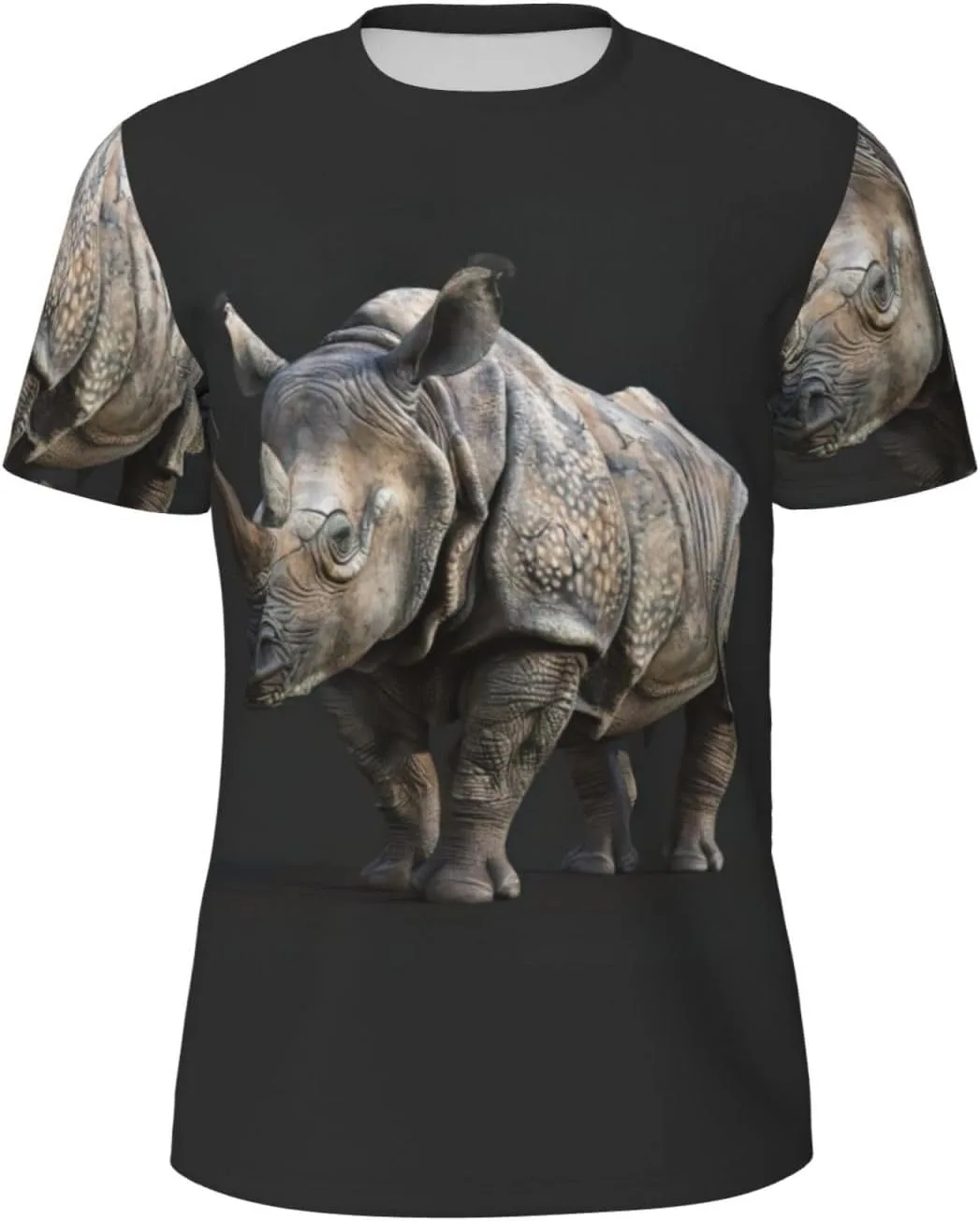 

Футболка мужская с принтом Rhino для спорта и повседневной носки LIXLZH