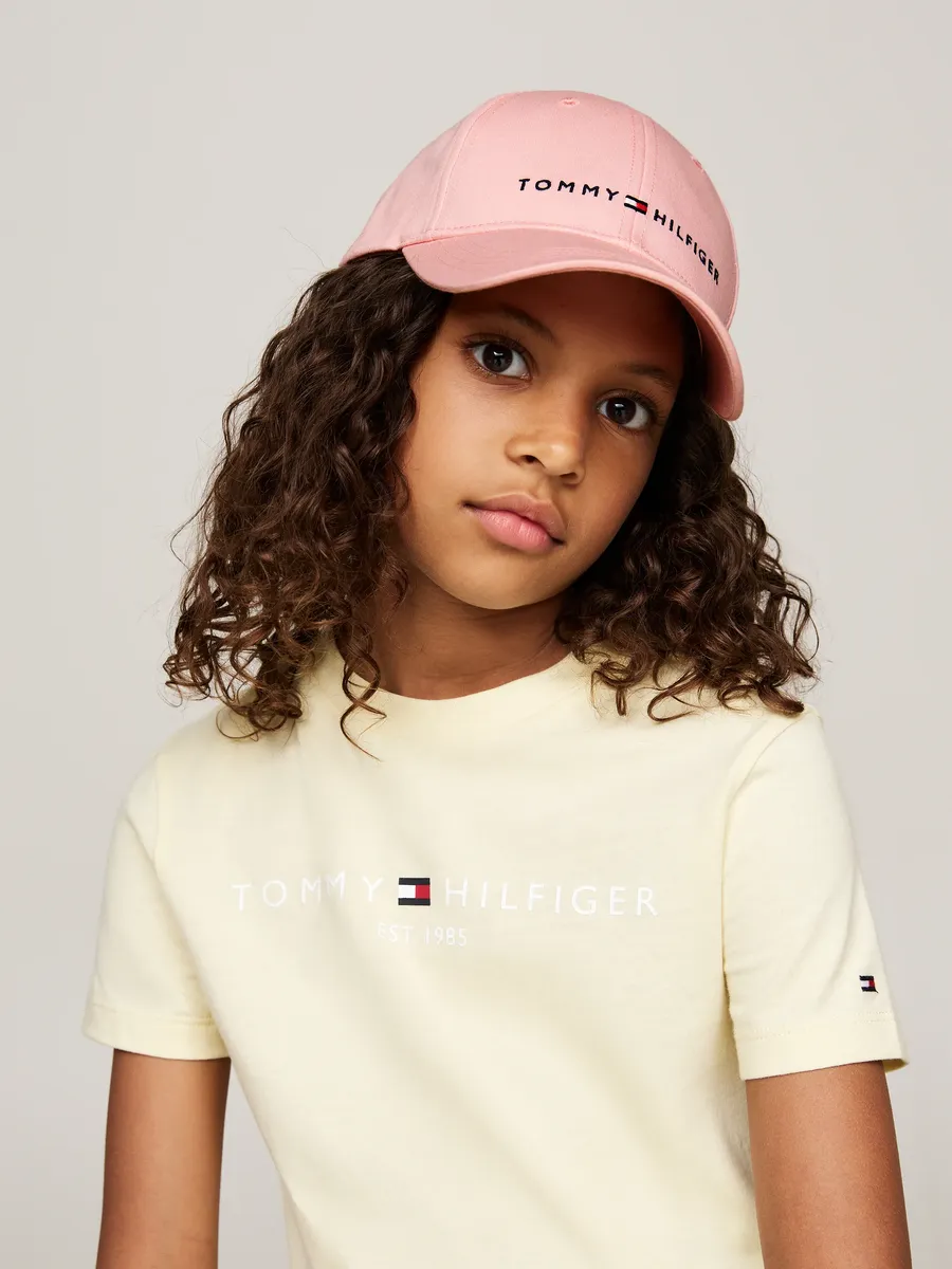 

Кепка Tommy Hilfiger "Essential Cap", детская регулируемая кепка Essential с логотипом, цвет Soft Rose
