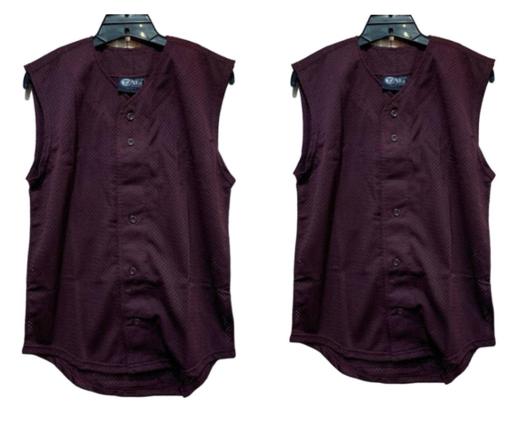 

Майка Unisex 2 New Youth Button Down Sports Mesh Jersey Uniform Tank Tops In Dark Purple/ Plum Tag Team