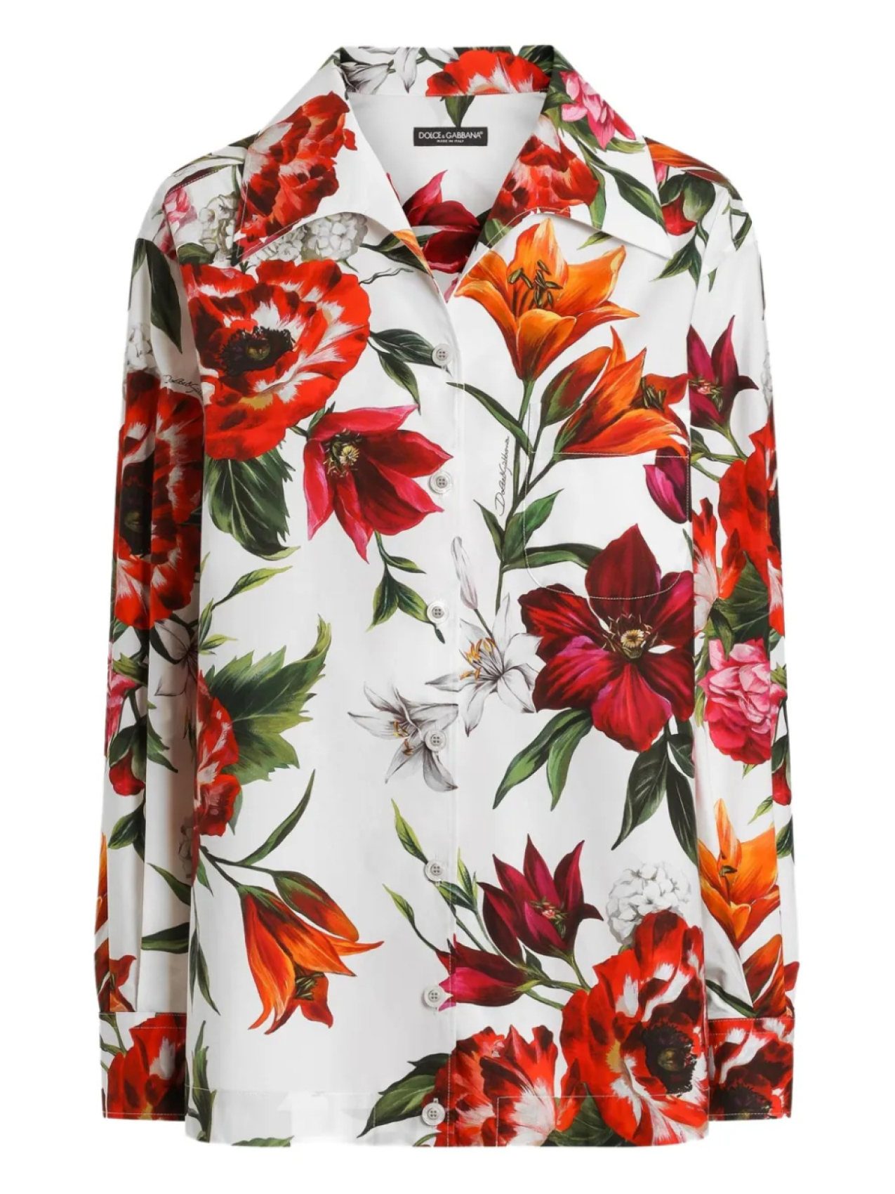 

Dolce & Gabbana рубашка с цветочным принтом, белый