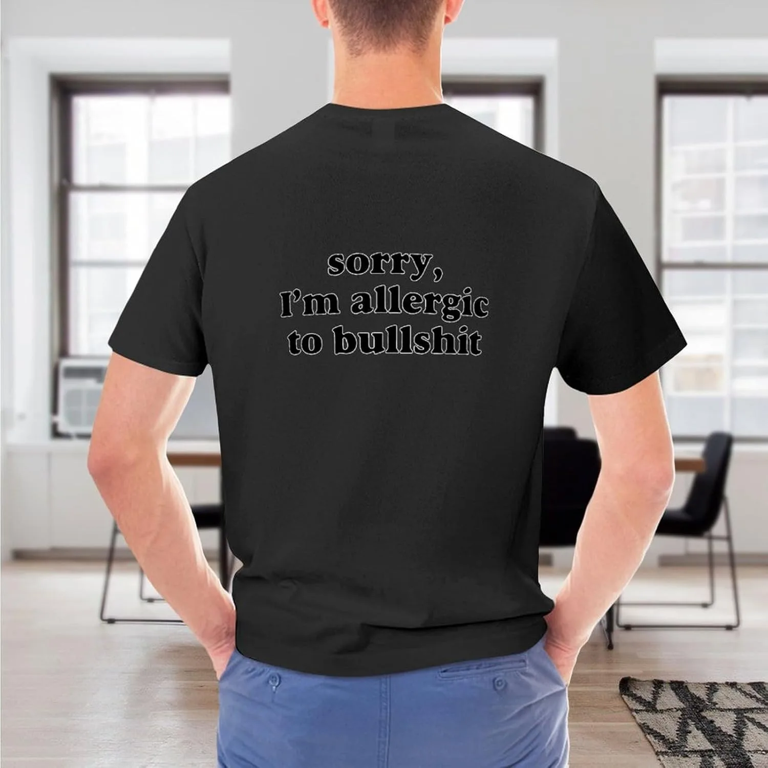 Generic Футболка Funny Funny Saying Rude Sarcastic Sarcasm Black, винтажная, мягкая, дышащая, модная — фото 2