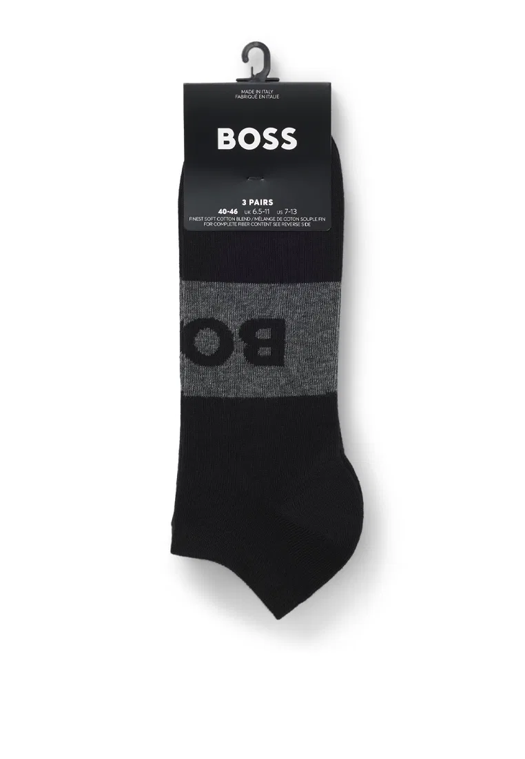 Носки, длина до щиколотки, 3 пары, BOSS Mainline, черный/мультиколор — фото 3