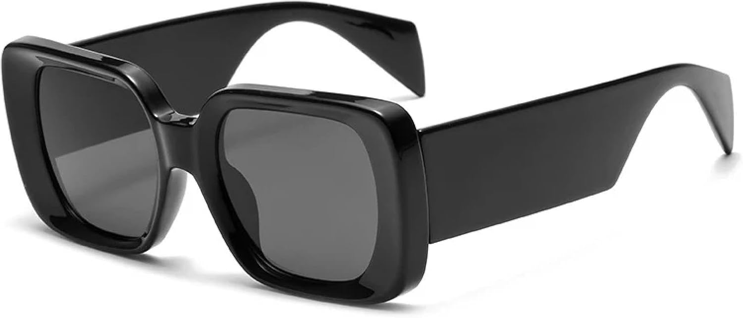 

Модные женские солнцезащитные очки большого размера, желейного цвета, ретро-узор, широкие дужки; мужские градиентные очки с защитой от УФ-излучения UV400 VFDHN, Black Grey