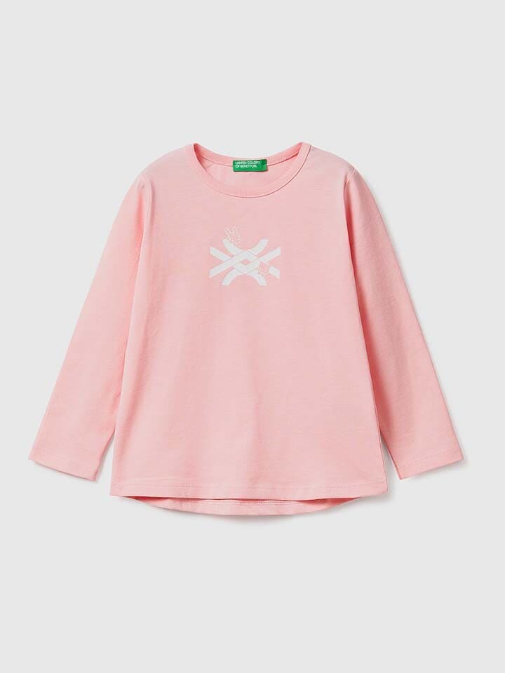 

Лонгслив Benetton Longsleeve, розовый