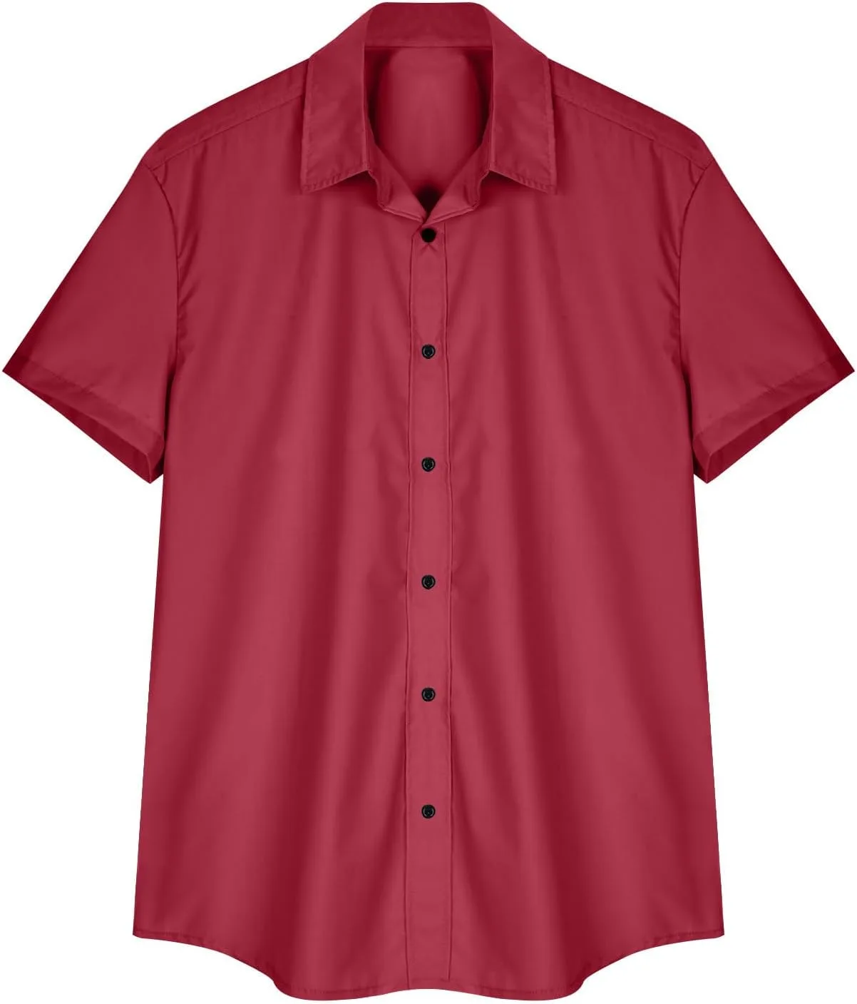 Мужская модная рубашка с коротким рукавом и лацканами Slim Fit — фото 3