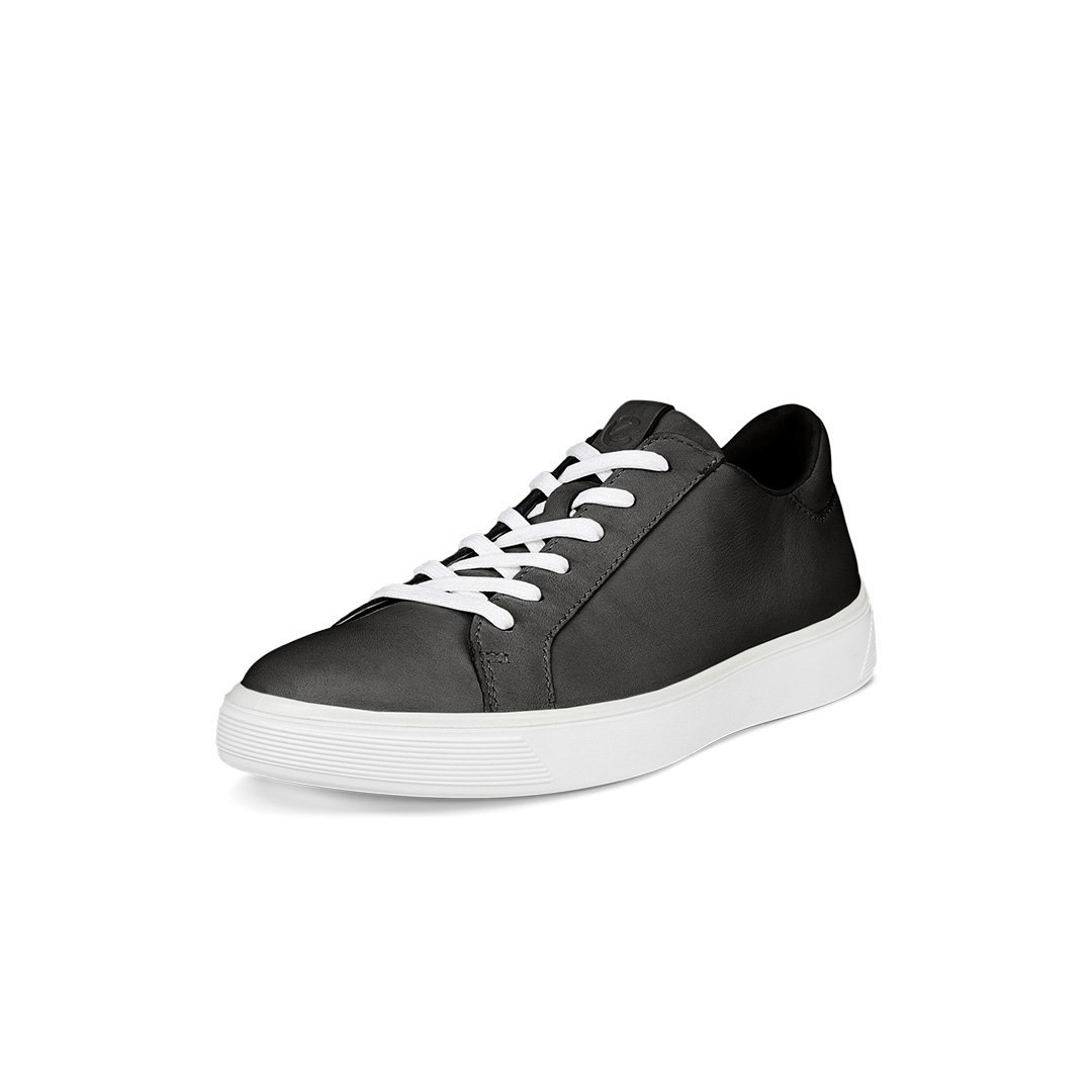 Мужские повседневные кроссовки ECCO из натуральной кожи Street Tray, BLACK