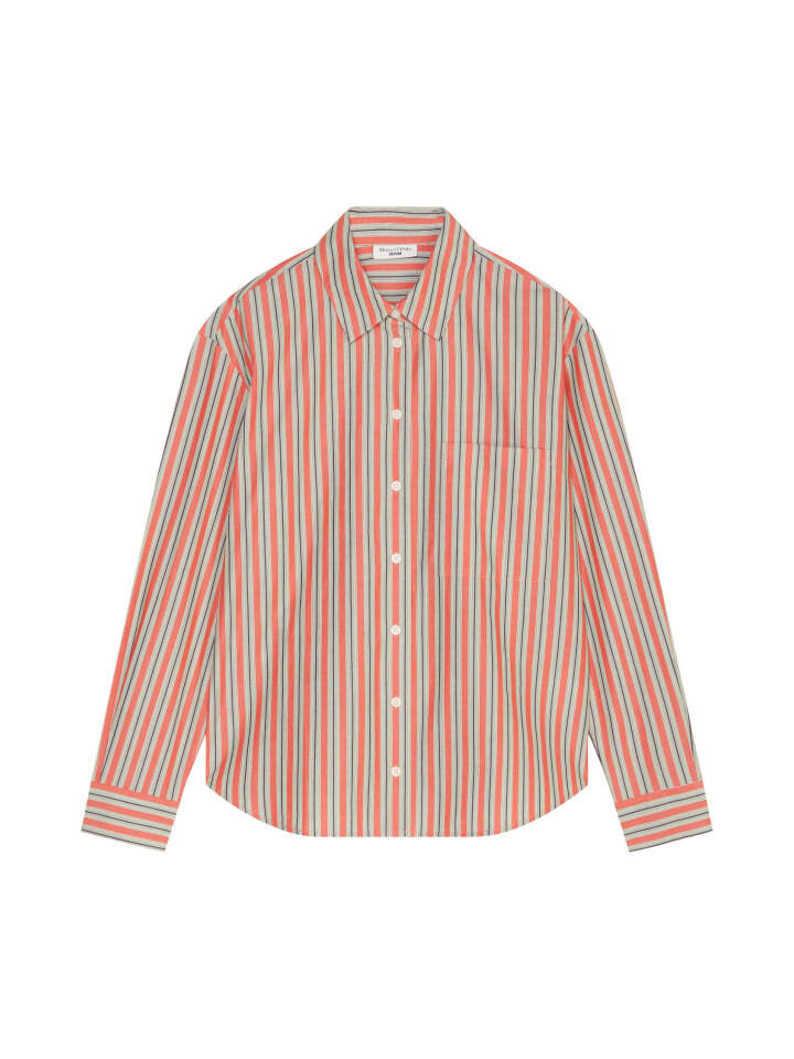 

Блуза Marc O'Polo DENIM Streifenbluse regular, цвет Light Red