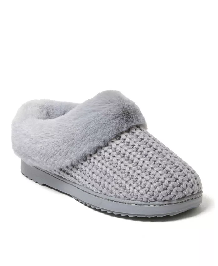 Женские домашние тапочки Hannah Festive Knit Clog Dearfoams, серый