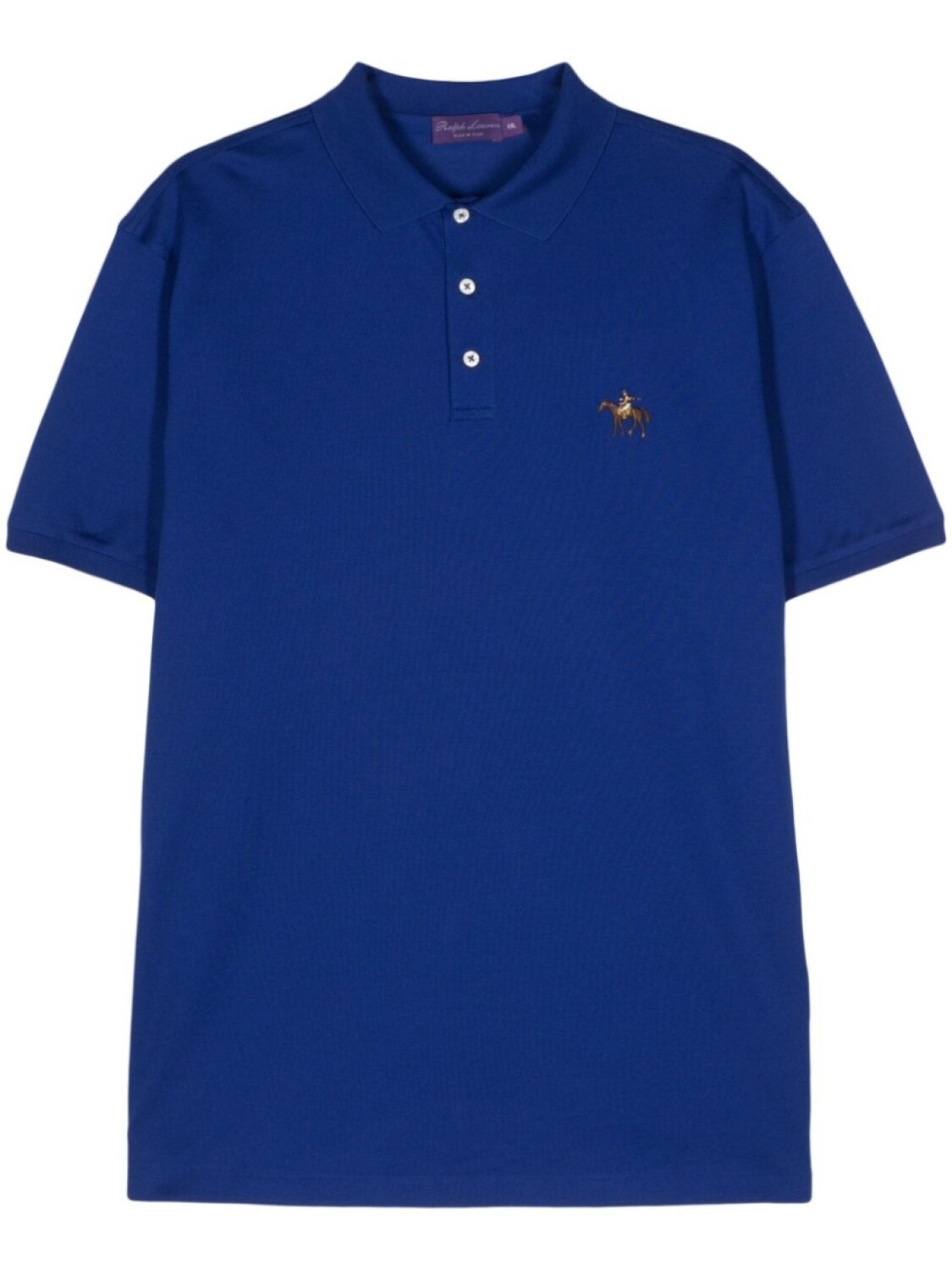

Рубашка поло с вышитым изображением стоящей лошади Ralph Lauren Purple Label, синий