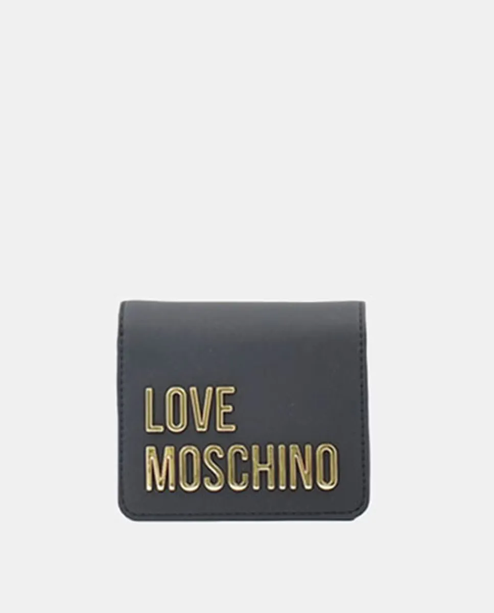 

Кошелек для мелких монет с застежкой на кнопки Love Moschino, чёрный