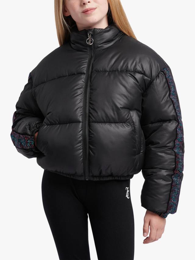 

Детская куртка-пуховик с пайетками Diamante Juicy Couture, Black