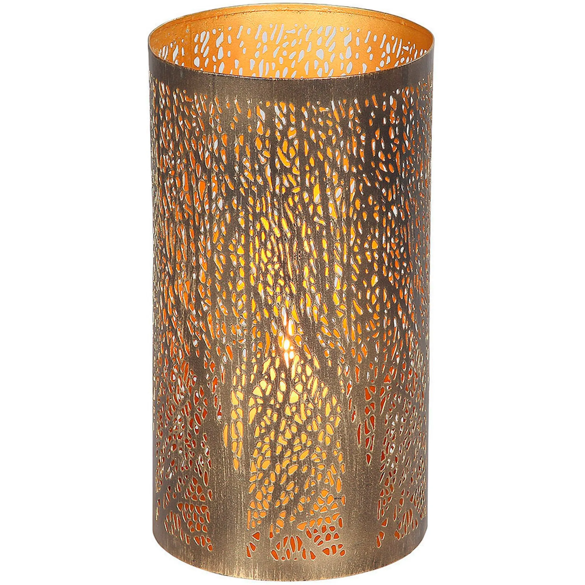 

Свечной фонарь Ambiente House «Lantern Forest Design - (H) 28 см», (1 шт.) Ambiente Haus, цвет schwarz, goldfarben