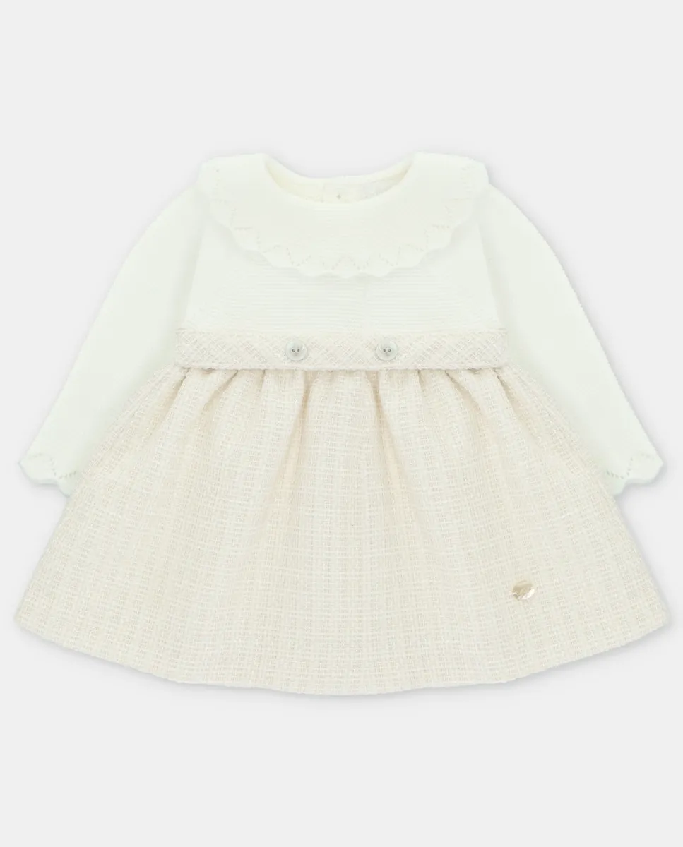 

Детское платье с микропринтом на натуральном фоне Martín Aranda, бежевый