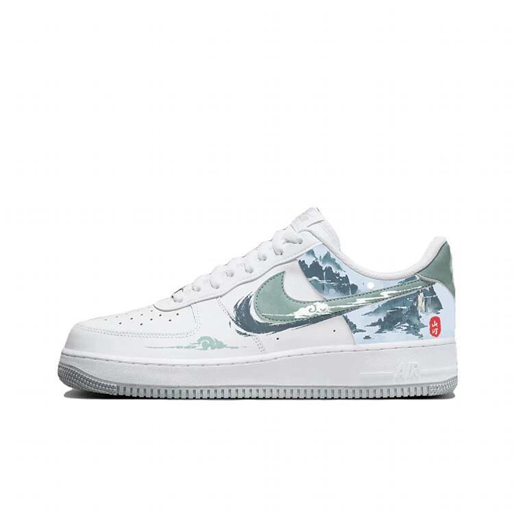 

Кроссовки для скейтборда Air Force 1 мужские с низким верхом белый/зеленый Nike
