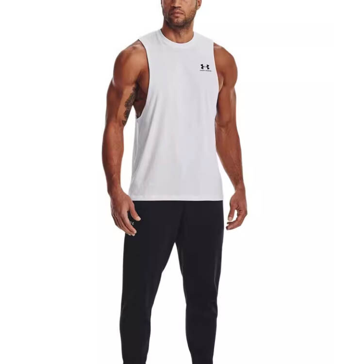 Спортивный майка мужская белый Under Armour, белый — фото 4