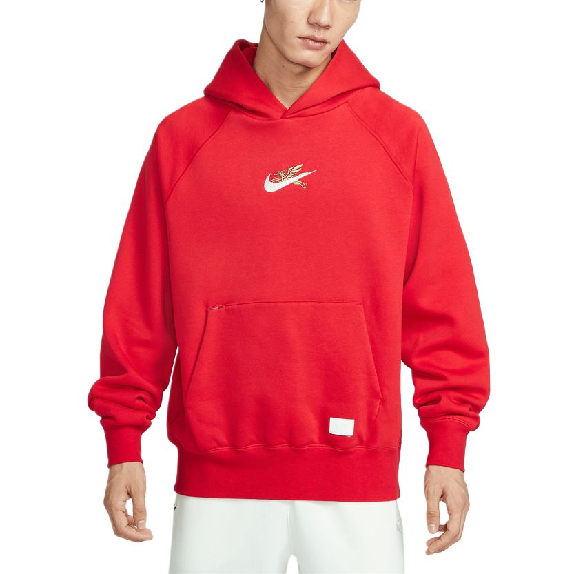 Nike Толстовка мужская красная с капюшоном Moderate