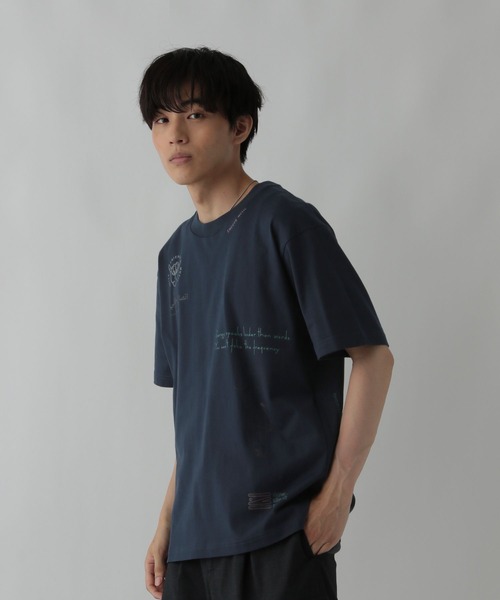 

Футболка из хлопка, CLEAN MODE GLOBAL WORK, темно-синий