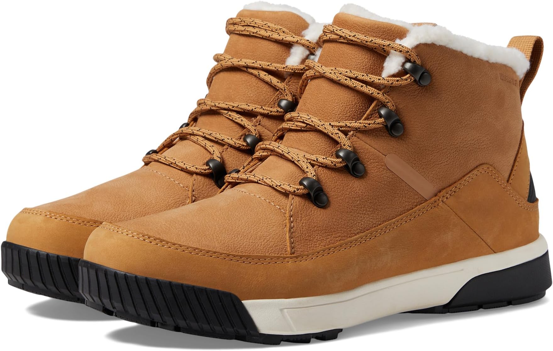 Женские зимние ботинки The North Face Sierra водонепроницаемые кожаные, коричневый