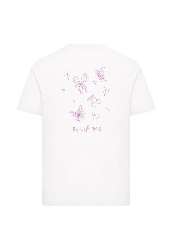 Футболка с принтом "моя собственная муза" Mister Tee, White — фото 4