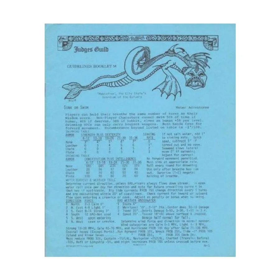 

Initial Guidelines Booklet M "Modron", Dungeons & Dragons Fantasy Supplements - Assorted (Judges Guild), мягкая обложка