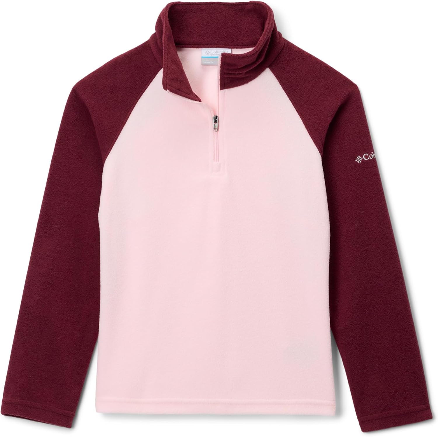 

Columbia Girls Glacial Fleece Half Zip, Satin Pink/Rich Wine
