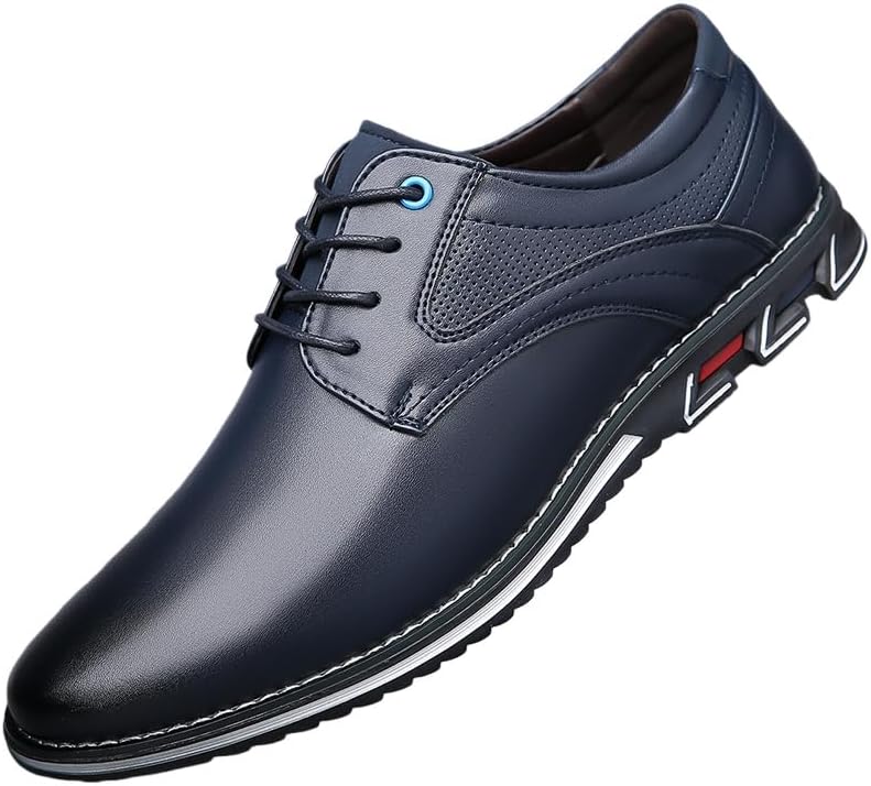 

Мужские кожаные туфли Clolinde большого размера на шнуровке, модные - мягкий верх из искусственной кожи, удобные и нескользящие. Подходят для повседневной носки, официальных мероприятий и деловых встреч, синий