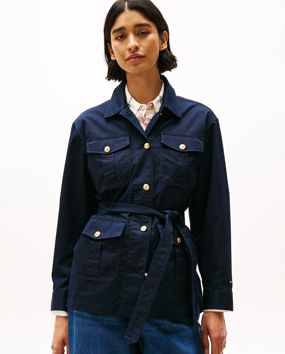 

Женская куртка Utility с поясом Tommy Hilfiger, темно-синий