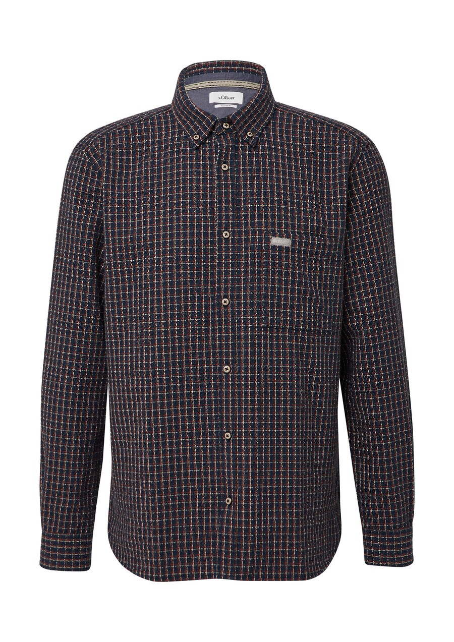 

Рубашка на пуговицах классического кроя s.Oliver, Navy