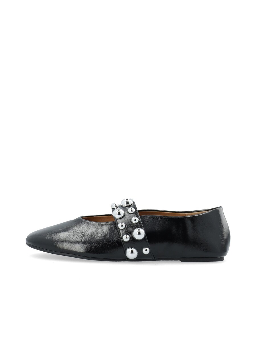 Балетки с ремешком Bianco Luna, Black