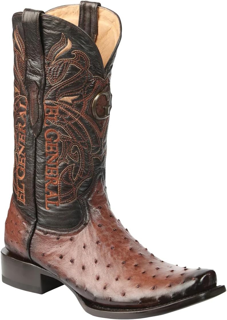 

Мужские ковбойские сапоги El General из экзотической кожи страуса, коричневые Generic