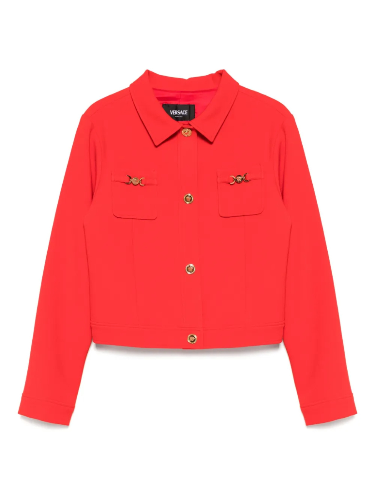

Versace Kids куртка-рубашка с длинными рукавами, красный