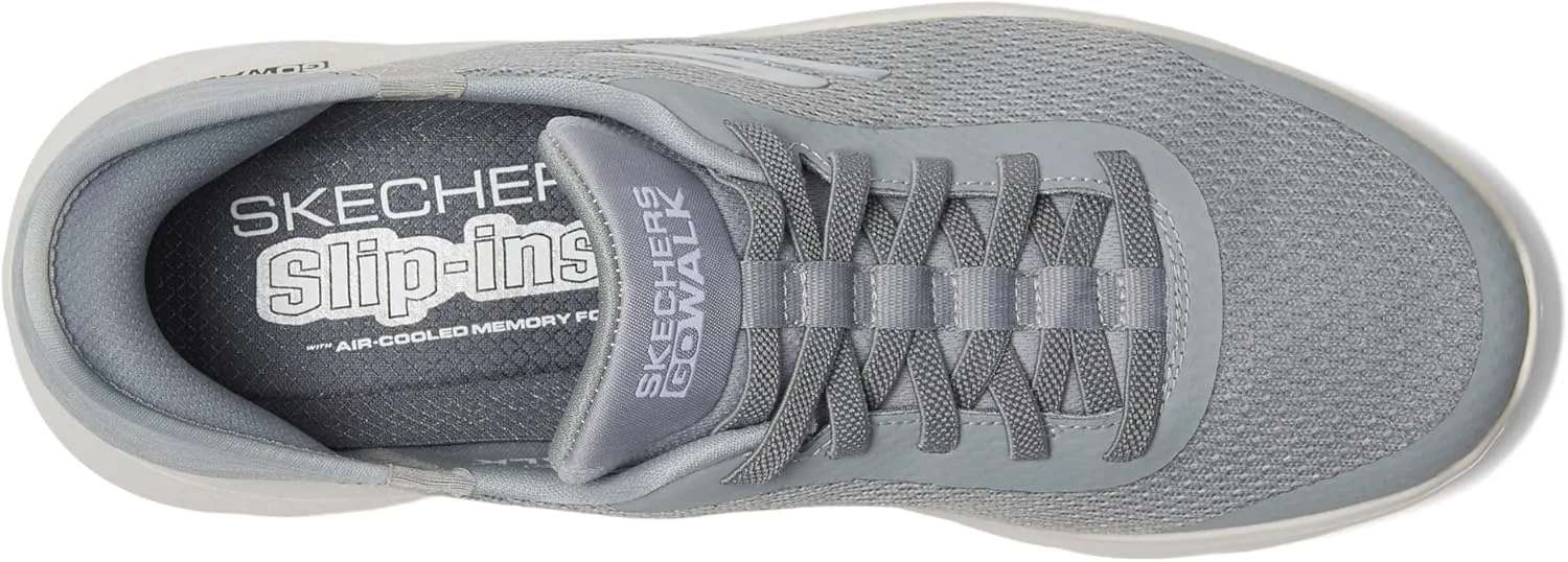 Мужские слипоны Skechers Hands Free Go Walk Flex - Free Hands 2, серый — фото 3