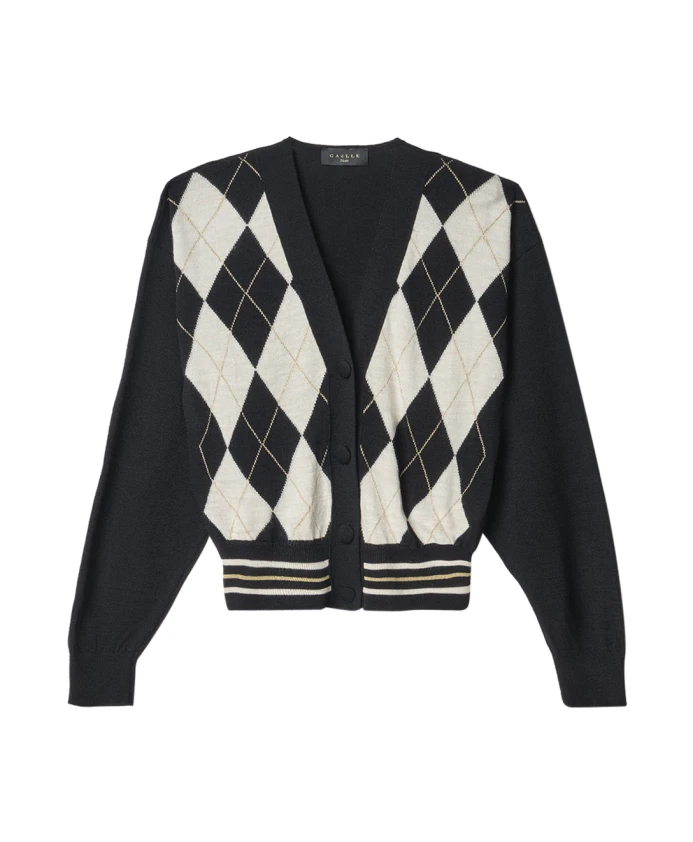 

Черный короткий кардиган с V-образным вырезом Gaã«Lle Paris, черный